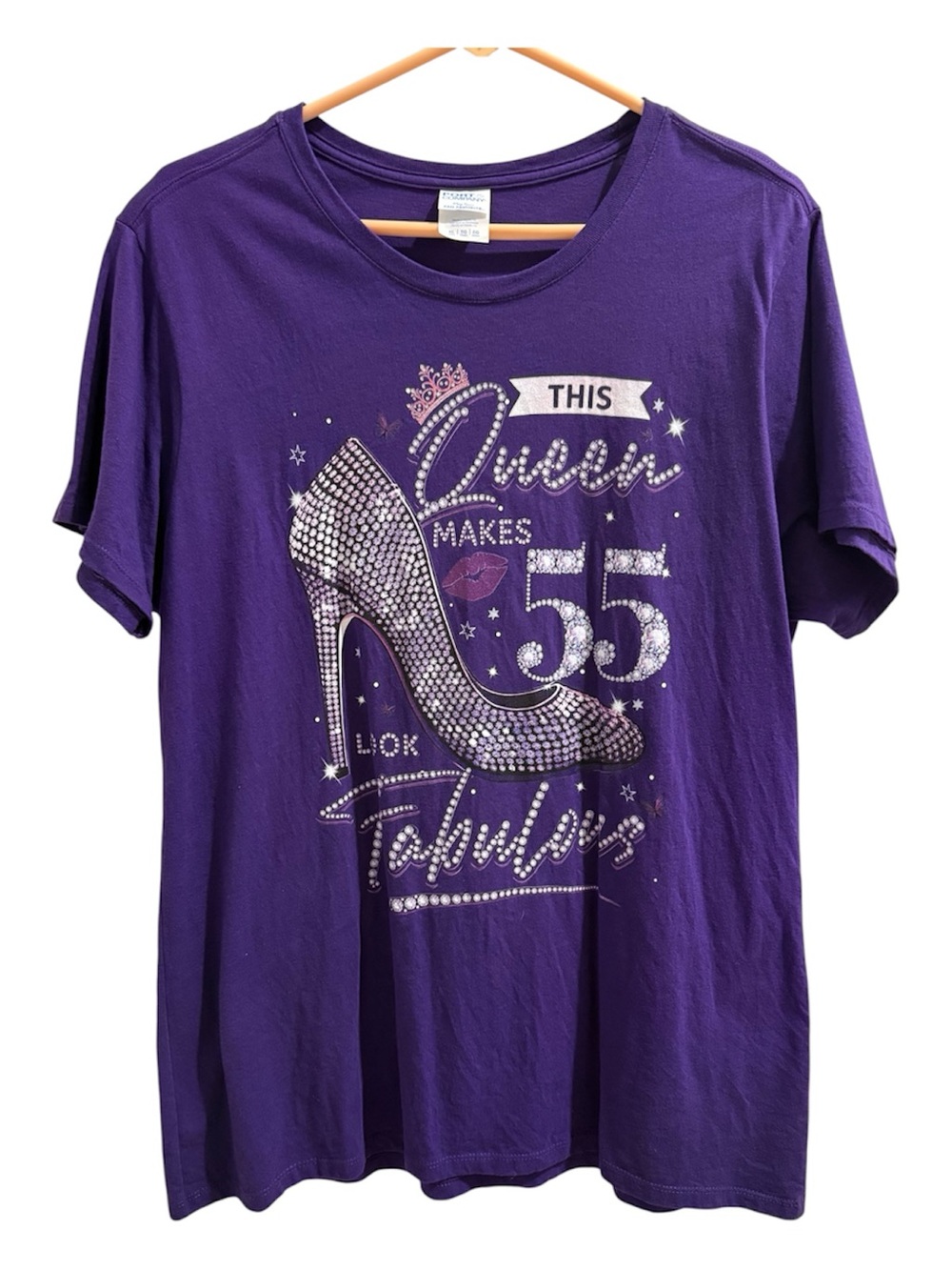55th birthday T-shirt- 'This Queen Makes 55' Graphic Tee
